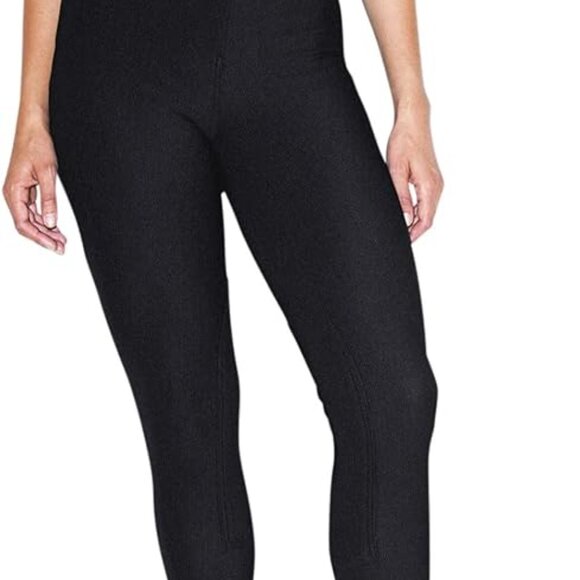 American Apparel Pant Black Ribbed High Waisted Riding Pants Size Large - Picture 3 of 3